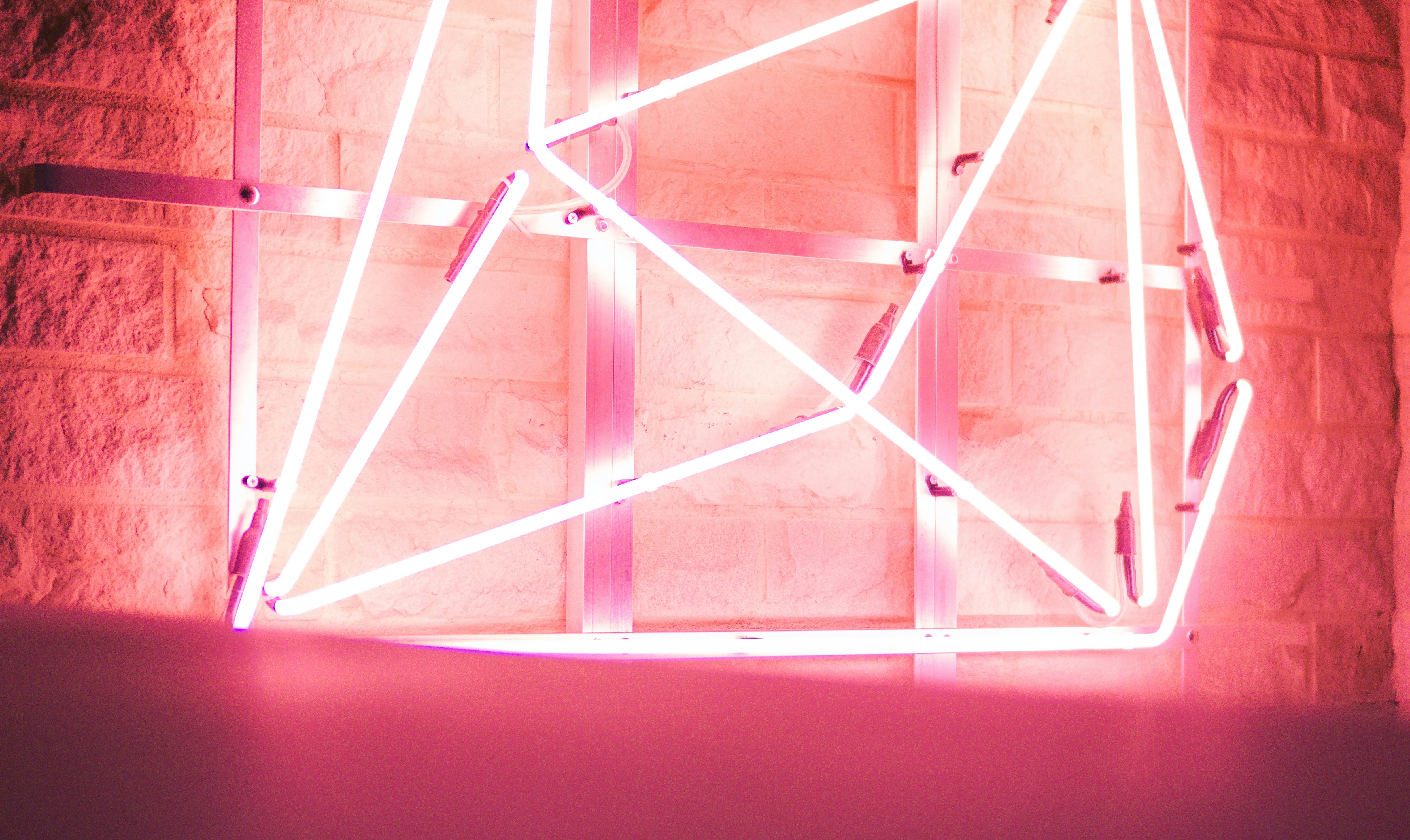 lighted red neon sign